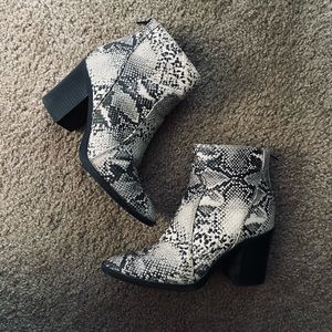 Snake Print Booties